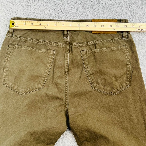 Todd Snyder Slim Fit Linen Blend 5-Pocket Pants Men's 31x30 Olive Lightweight - Picture 4 of 11